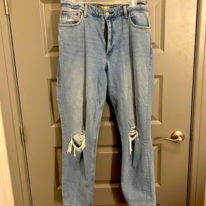 Abercrombie Curve Love High Rise Mom Jeans